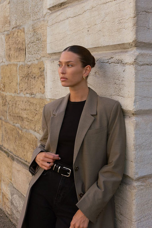 Oversized melerad blazer